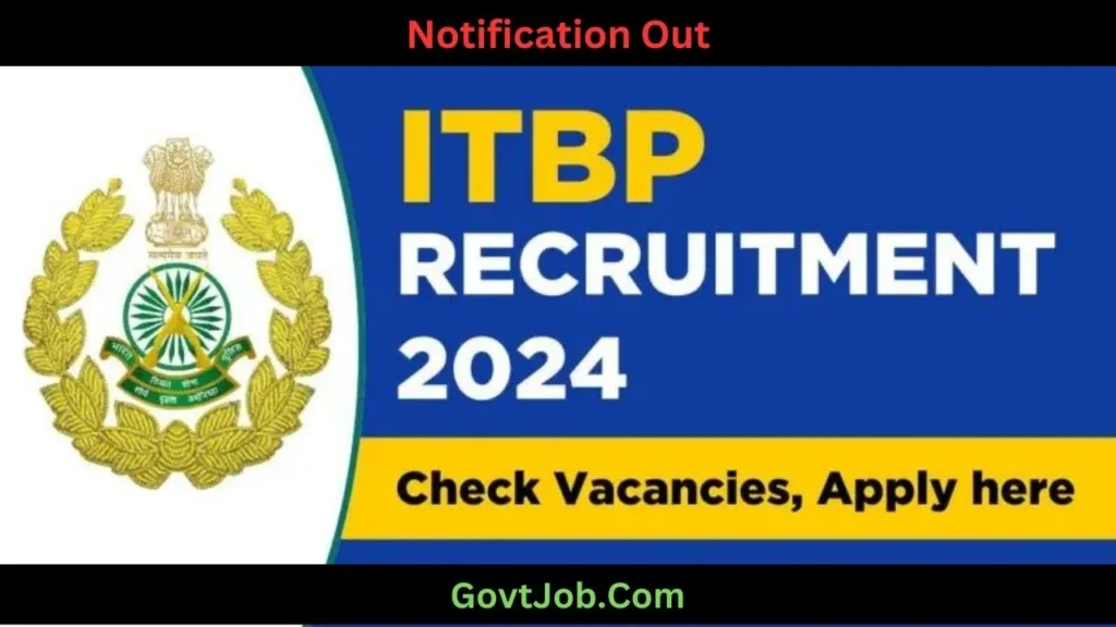 ITBP ASI, HC, Constable Medical Post Recruitment 2024